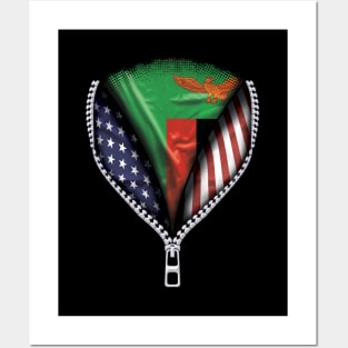 Zambian Flag  Zambia Flag American Flag Zip Down - Gift for Zambian From Zambia Posters and Art